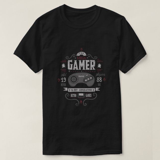 T-shirt Retro Gaming - Genèse Sega 16 bit - Gam Cartridge (Design devant)