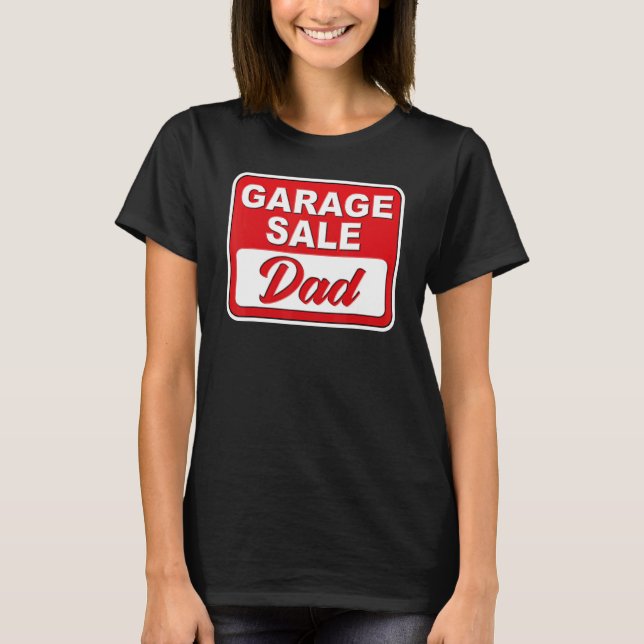 T-shirt Retro Garage Vente Papa Éclairage (Devant)