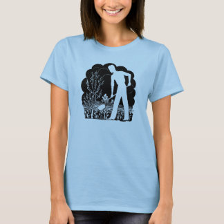 T-shirt Rétro Gardener Silhouette Heather Grey femmes