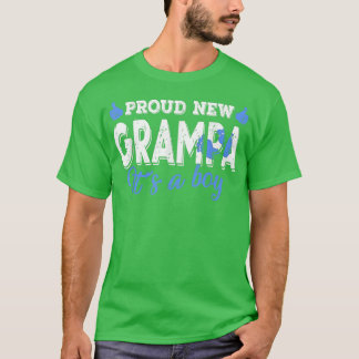 T-shirt Retro Genre Révéler Fier Nouveau Grampa C'est un g
