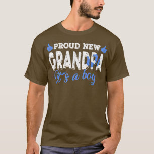 T-shirt Retro Genre Révéler Fier Nouveau Grand-Père C'est 