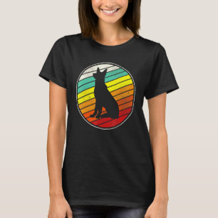 T-shirt Retro German Shepherd Sunset Vintage Mom Dad Dog P