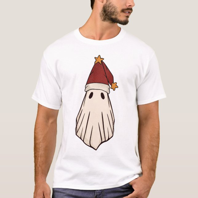 T-shirt Retro Ghost Père Noël Noël Noël Noël Noël Noël Noë (Devant)