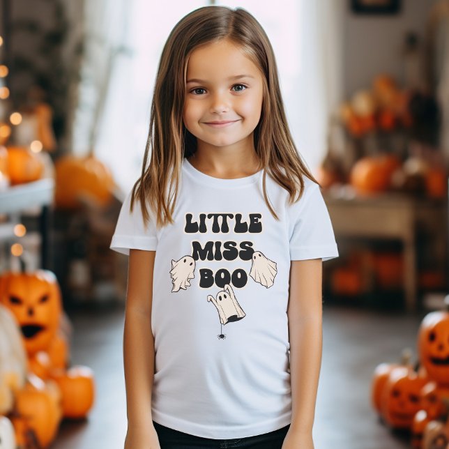 T-shirt Retro Ghosts Little Miss Boo Halloween (Créateur téléchargé)