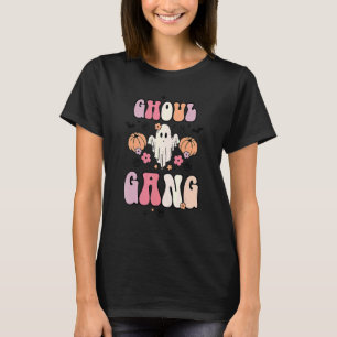 T-shirt Retro Ghoul Gang Super Hey Boo Citrouille Boo Crew