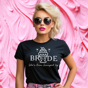 T-shirt Retro glace "Mariée" ramassée assortie