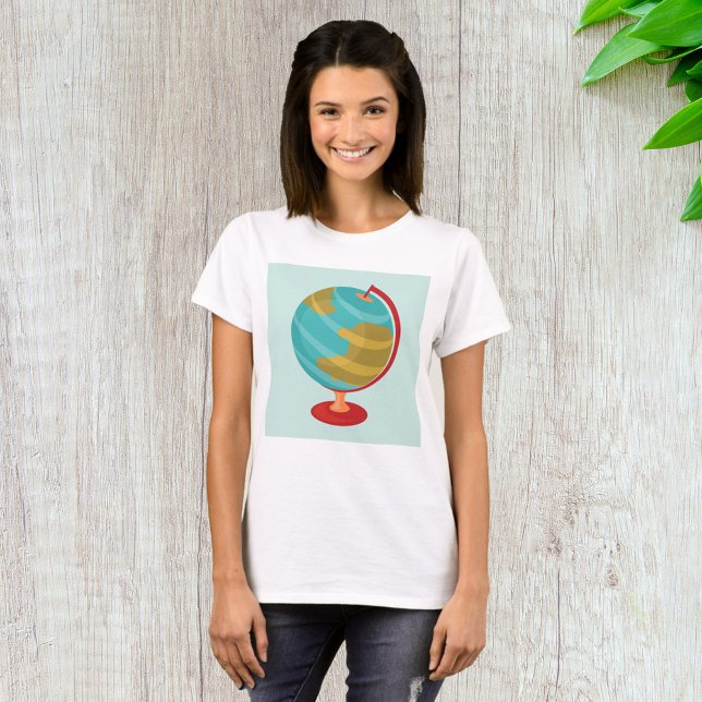 T-shirt Retro Globe Illustration Vintage Earth Map (Créateur téléchargé)