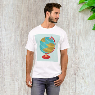 T-shirt Retro Globe Illustration Vintage Earth Map