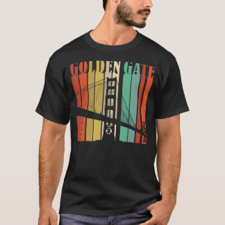 T-shirt Retro Golden Gate Bridge San Francisco Californie