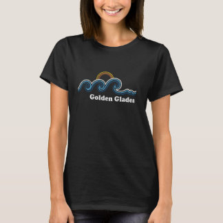 T-shirt Retro Golden Glades Florida FL Vintage Surf de pla