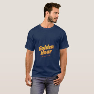 T-shirt Retro Golden Hour - Esthétique 90s Typographie Gro