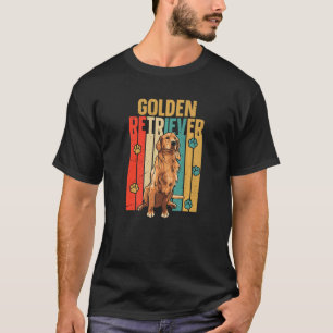 T-shirt Rétro Golden Retriever Golden Retrivers Chien