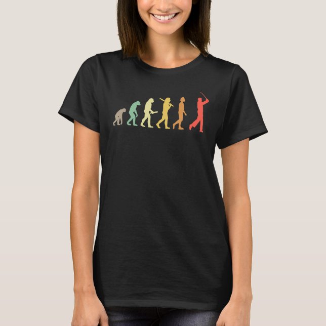 T-shirt Retro Golf Evolution Cadeau Pour Golfers & Golf Pl (Devant)