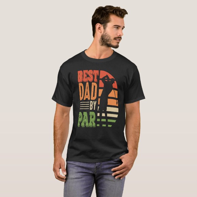T-SHIRT RETRO GOLF MEILLEUR PAPA PAR (Devant entier)