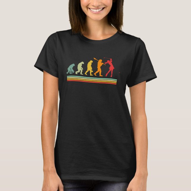 T-shirt Retro Golfing Evolution pour Golf et Golfeur (Devant)