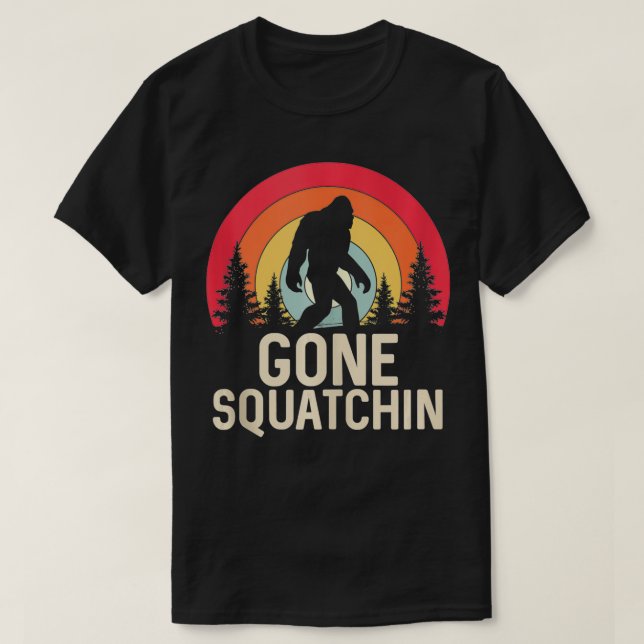T-shirt Retro Gone Squatchine (Design devant)