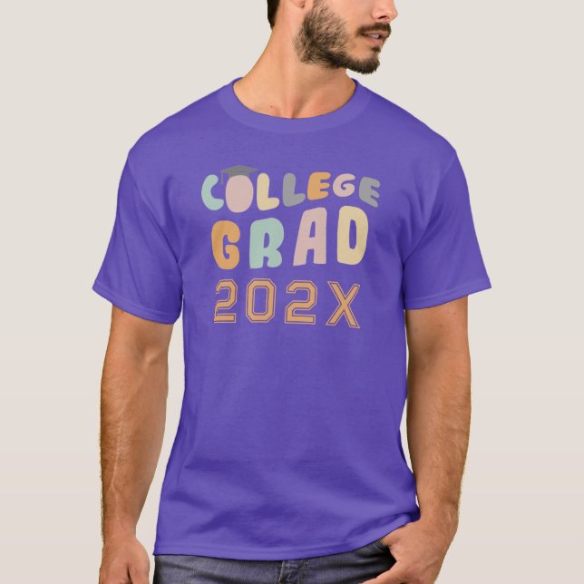 T-shirt Rétro Graduation 2024 Purple Custom (Devant)