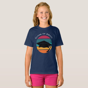 T-shirt Retro Graduation Graduation Casquette Mortarboard