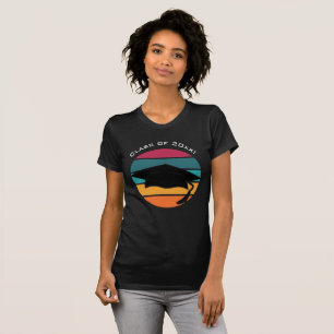 T-shirt Retro Graduation Graduation Casquette Mortarboard