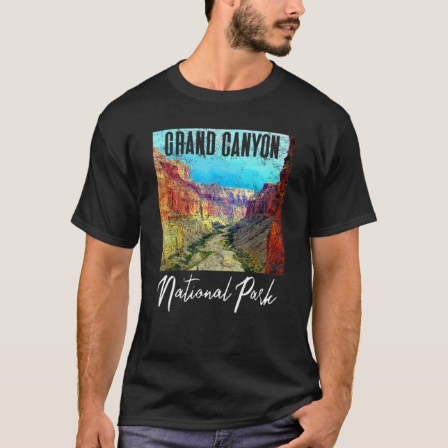 T-shirt Rétro Grand Canyon Parc national de Célébration Am (Devant)