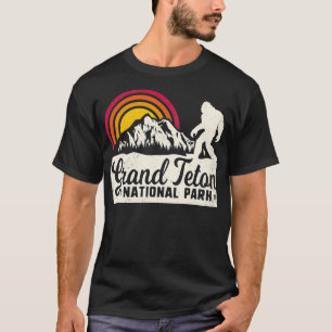 T-shirt Retro Grand Teton National Park Mountain 8 Vintage