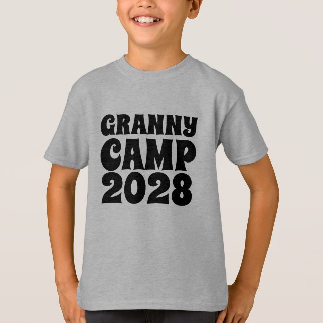 T-shirt Retro Granny Camp Texte Enfants (Devant)