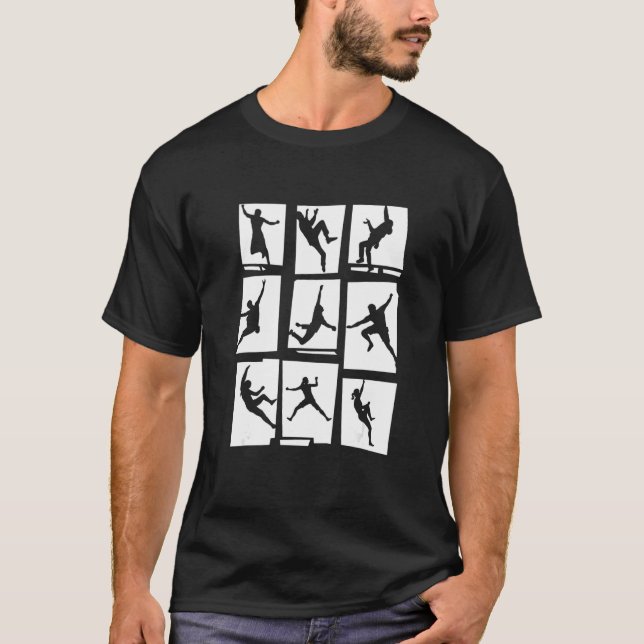 T-shirt Retro Graphic Climbing Bouldering Rock Climber Mou (Devant)