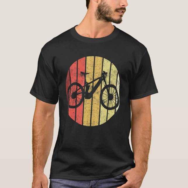 T-shirt Retro Graphic E-Bike Mountainbiking Bicycle E-Bike (Devant)