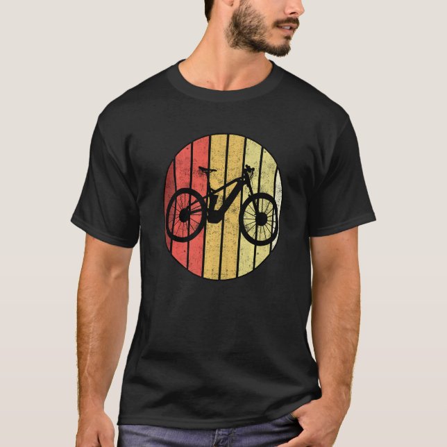T-shirt Retro Graphic E Vélo VTT Vélo E Vélo (Devant)