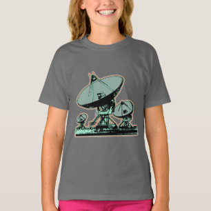 T-shirt Rétro graphique d'antenne parabolique
