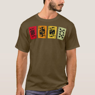 T-shirt Retro Graphisme Jeux Carte Jeux Dice Jeu Nig