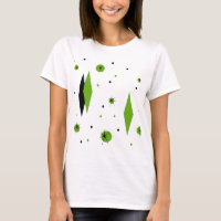 T-shirt Retro Green Diamonds et Starbursts
