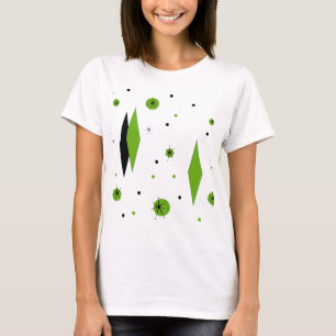 T-shirt Retro Green Diamonds et Starbursts