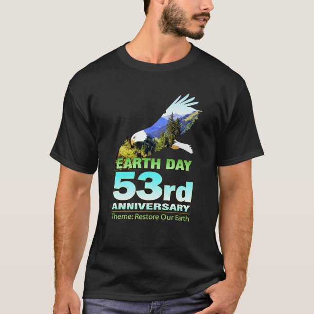 T-shirt Retro Green Eco Friendly for Earth Day 2023 Awaren (Devant)