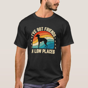 T-shirt Retro Greyhound J'ai des amis en bas places