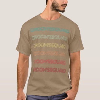 T-shirt Retro GROOMS SQUAD Mariée Fête Super Famille Frie