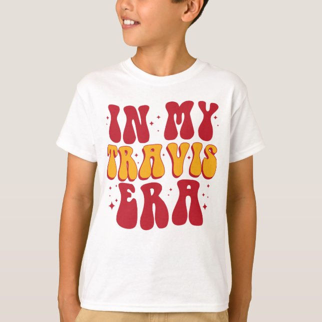 T-shirt Rétro Groovy À Mon Ère Travis  (Devant)