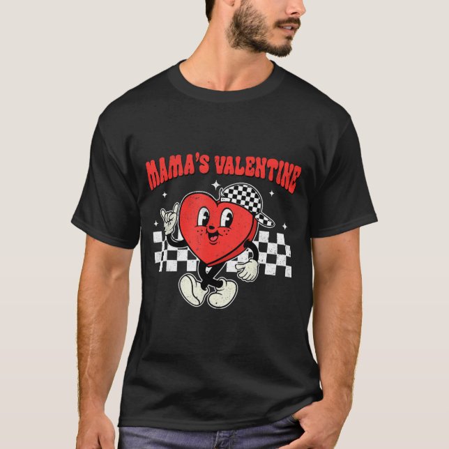 T-shirt Retro Groovy Heart Throb Valentines Day Toddlers B (Devant)