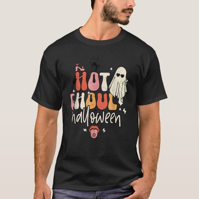T-shirt Retro Groovy Hot Ghoul Halloween Costumes Outfit (Devant)