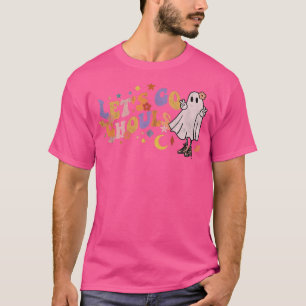 T-shirt Retro Groovy Let's Go Ghouls Ghost 70s Hippie Hall