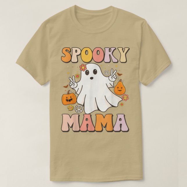 T-shirt Rétro Groovy Let's Go Ghouls Halloween Ghost Outfi (Design devant)