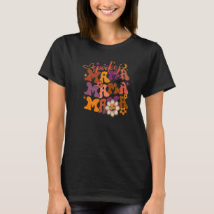 T-shirt Retro Groovy Spooky Mama Faboolous Mama Halloween