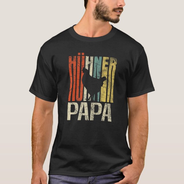 T-shirt Retro grunfermier poulet papa poulet (Devant)