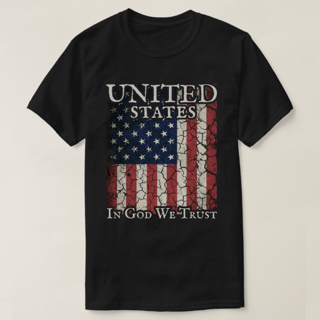 T-shirt Retro Grunge des États-Unis (Design devant)