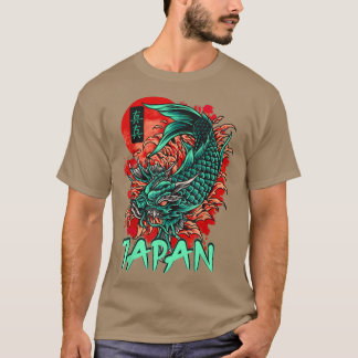 T-shirt Retro Grunge Japon Monster Kanji Poisson Vintage K