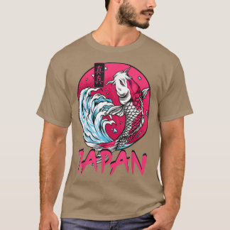 T-shirt Retro Grunge Japon Wave Kanji Poisson Vintage voit