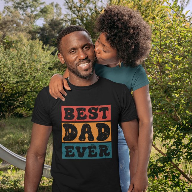 T-shirt Retro Grunge Meilleur Papa Jamais (Créateur téléchargé)