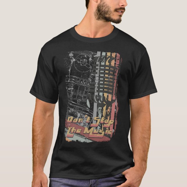 T-shirt Rétro Grunge Mic (Devant)