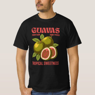 T-shirt Retro Guavas Fruit Commercial Graphisme Art Style