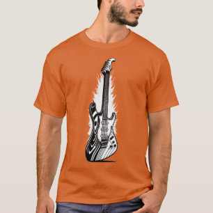 T-shirt Retro Guitar Gift Guitariste Rock Concert Festival